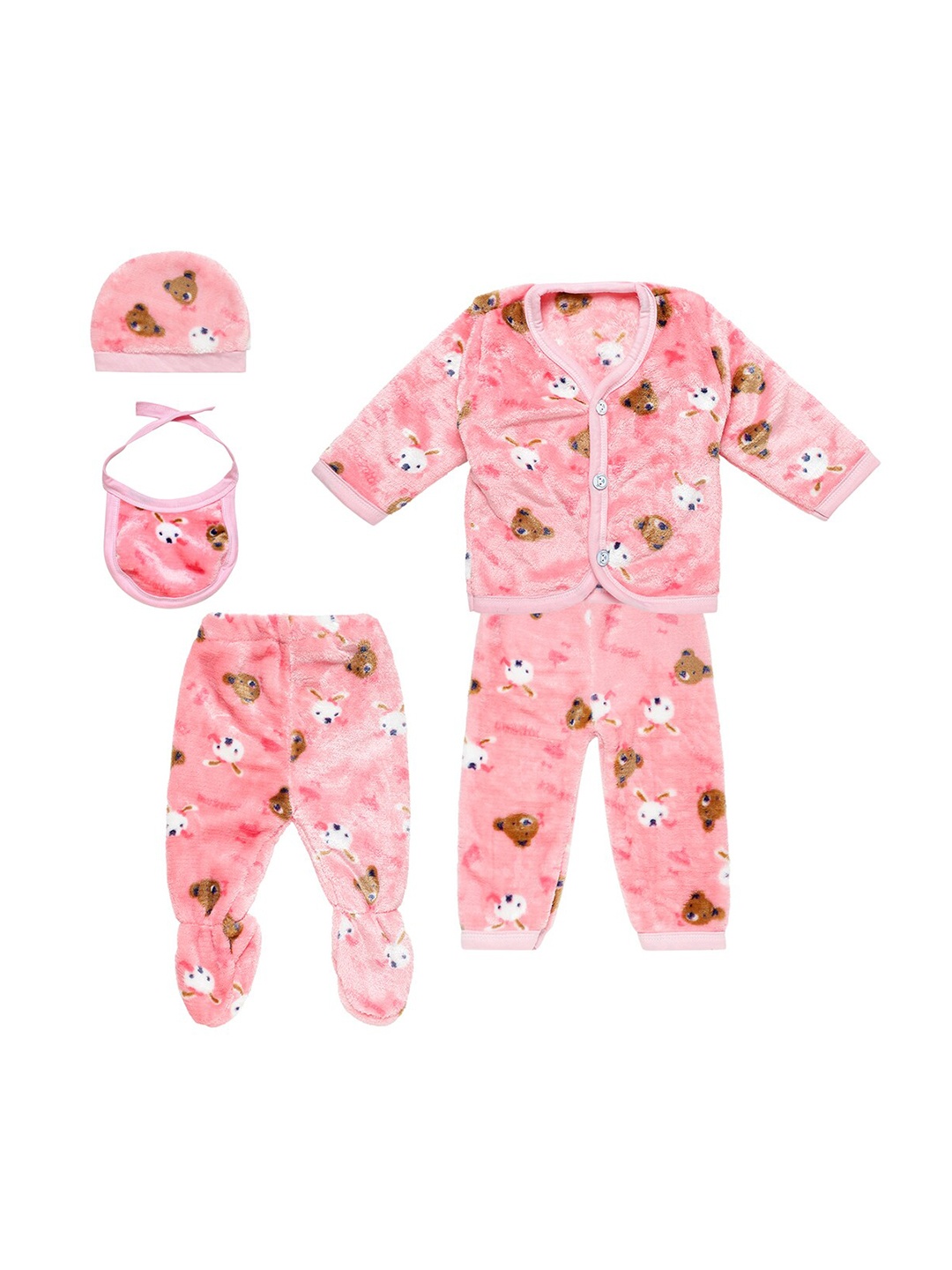 

Superminis Unisex Kids Pink Printed Co-Ord Set