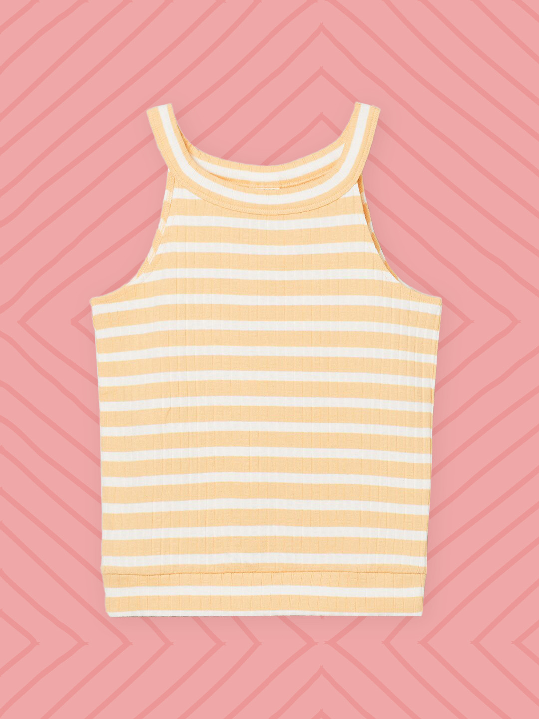 

max Girls Yellow Striped Top