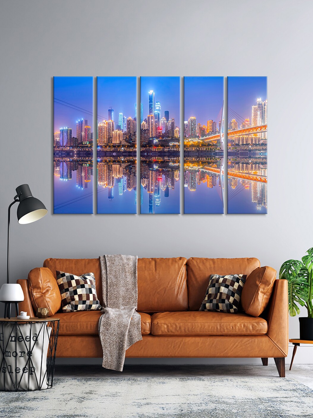 

999Store Set Of 5 New York City Framed Wall Arts, Multi