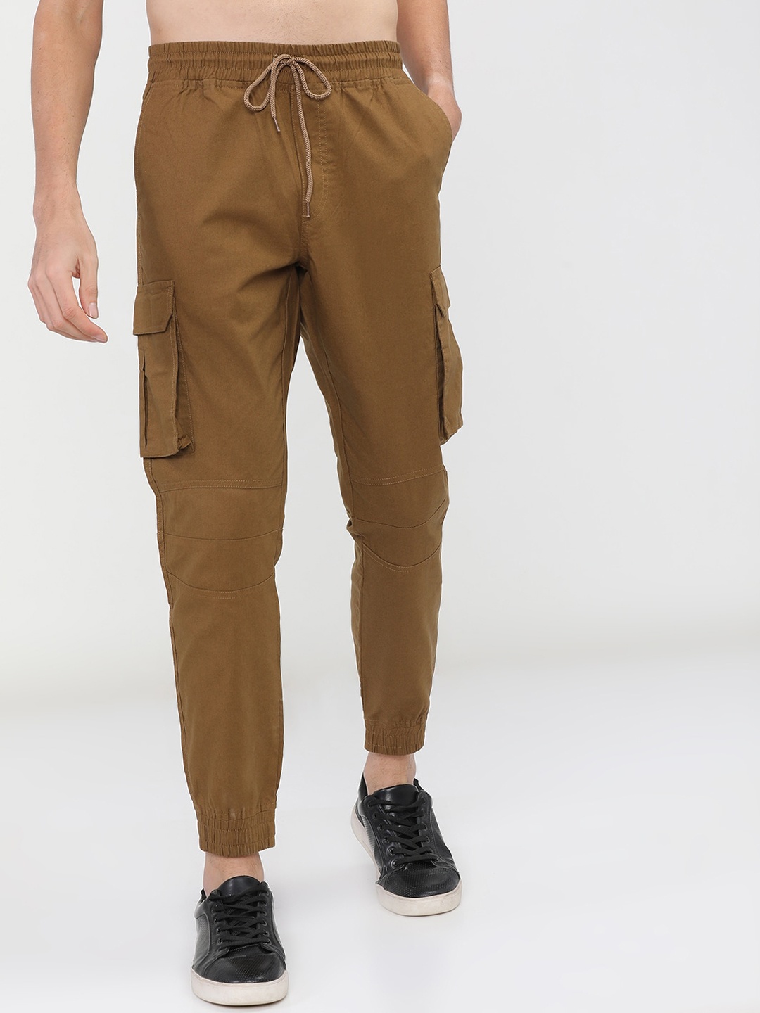 

HIGHLANDER Men Khaki Joggers Trousers
