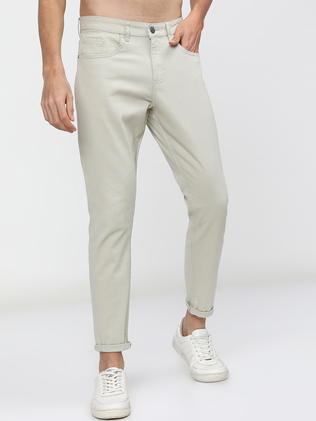

HIGHLANDER Men Green Tapered Fit Trousers