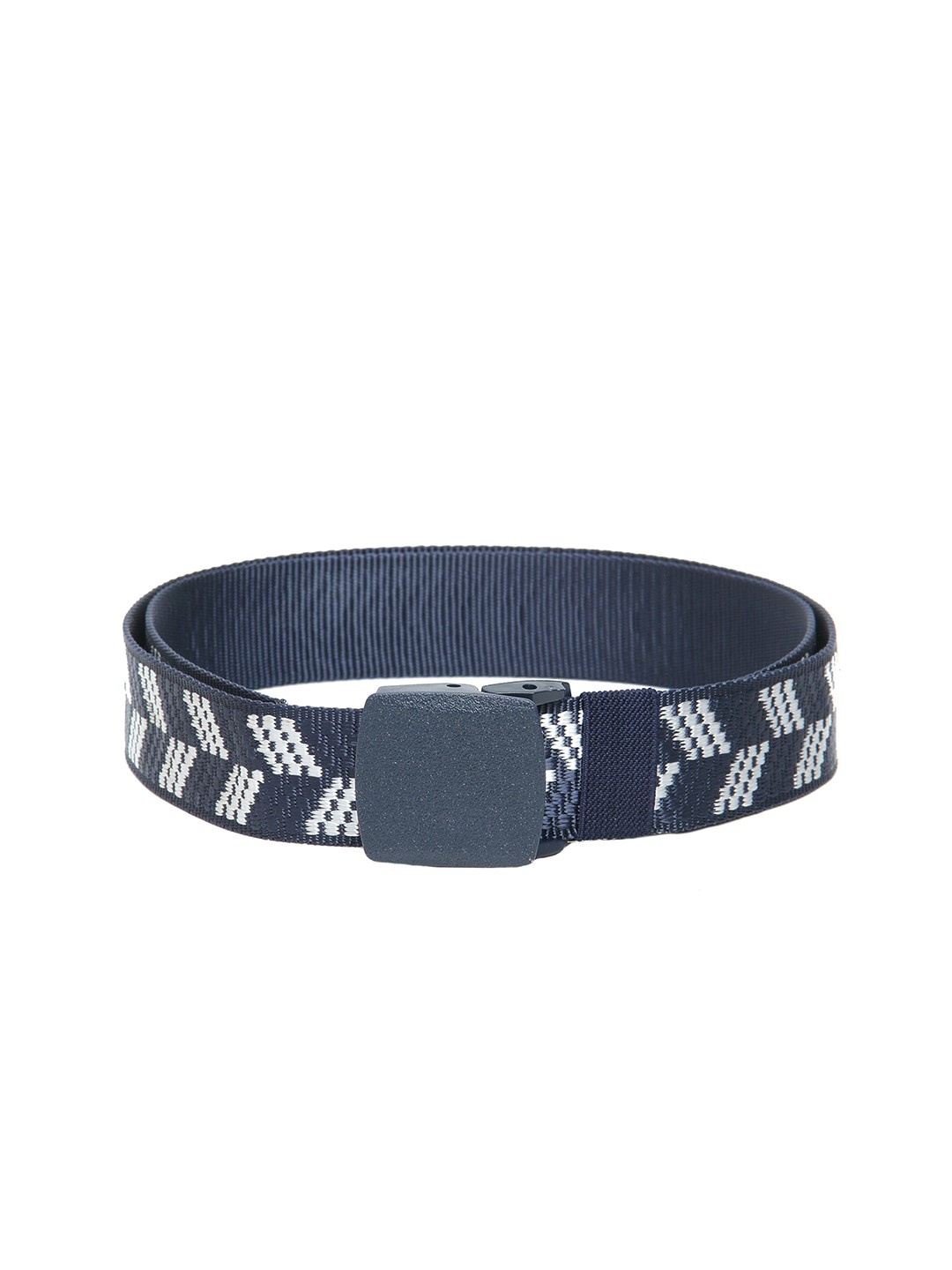 

Calvadoss Men Grey & white Woven Design Belt