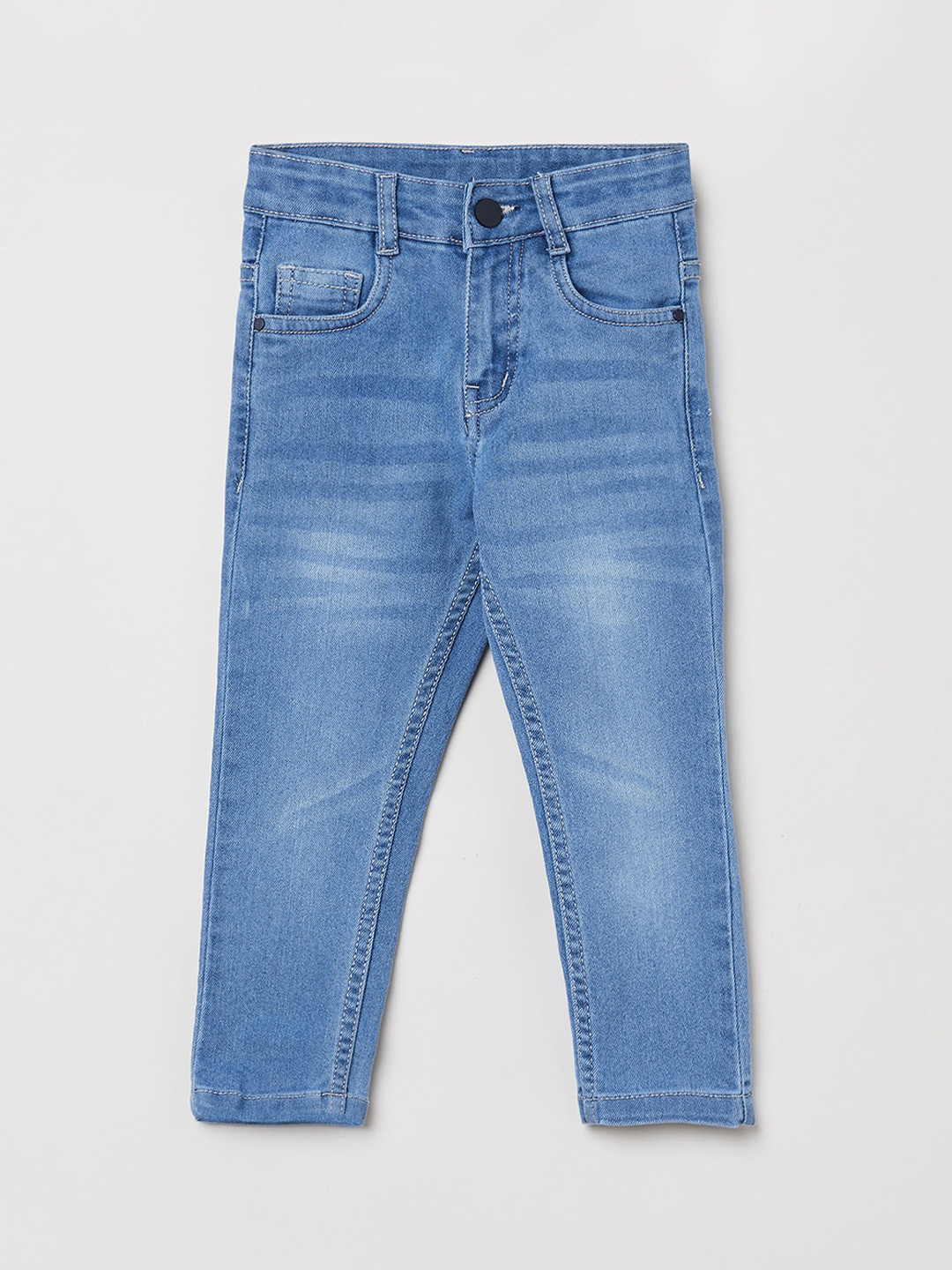 

max Boys Blue Slim Fit Light Fade Jeans
