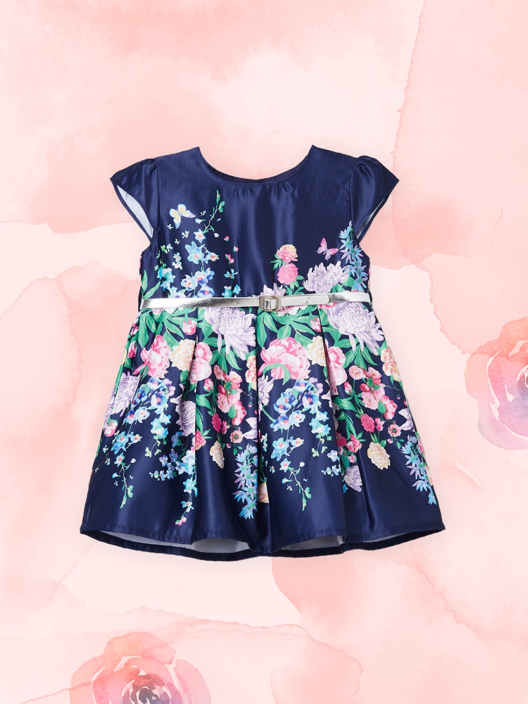 

max Navy Blue Floral Dress