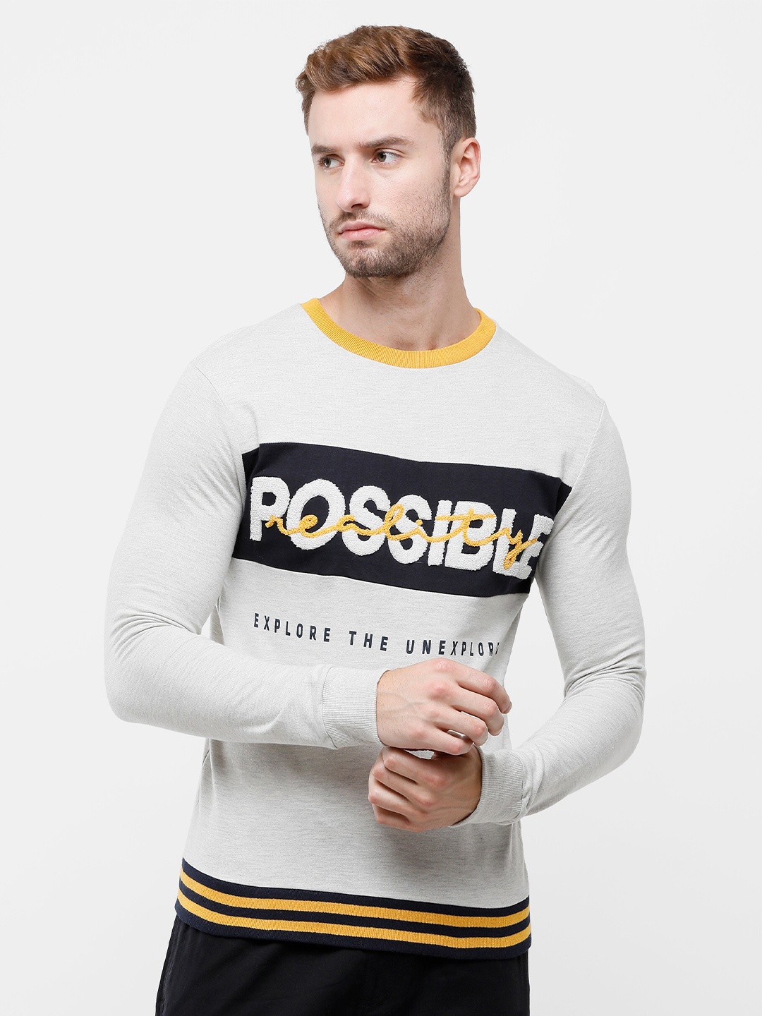 

ARDEUR Men Off White Typography Printed Sweatshirt