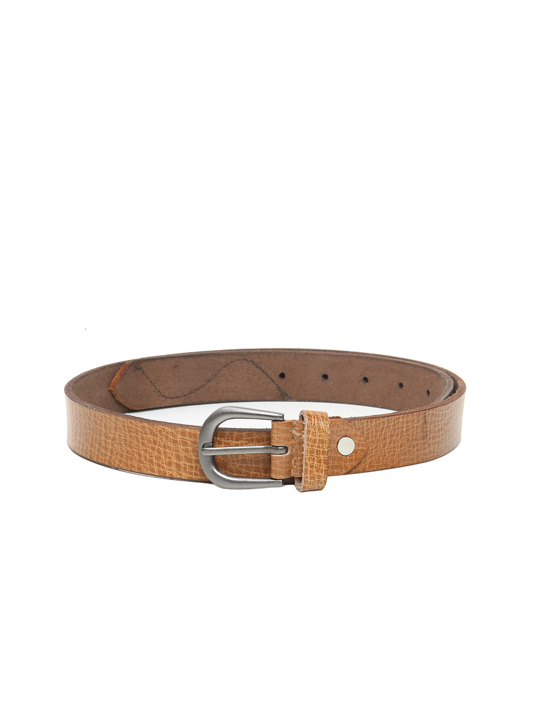 

Calvadoss Women Tan Textured Leather Formal Belt