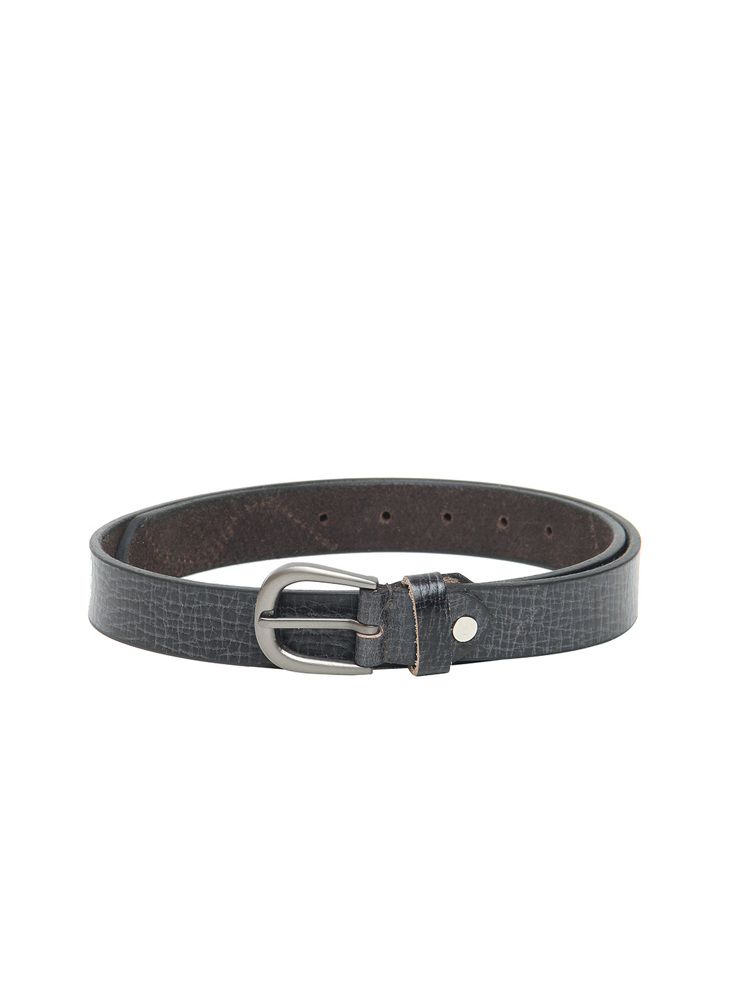 

Calvadoss Women Black Textured Leather Belt