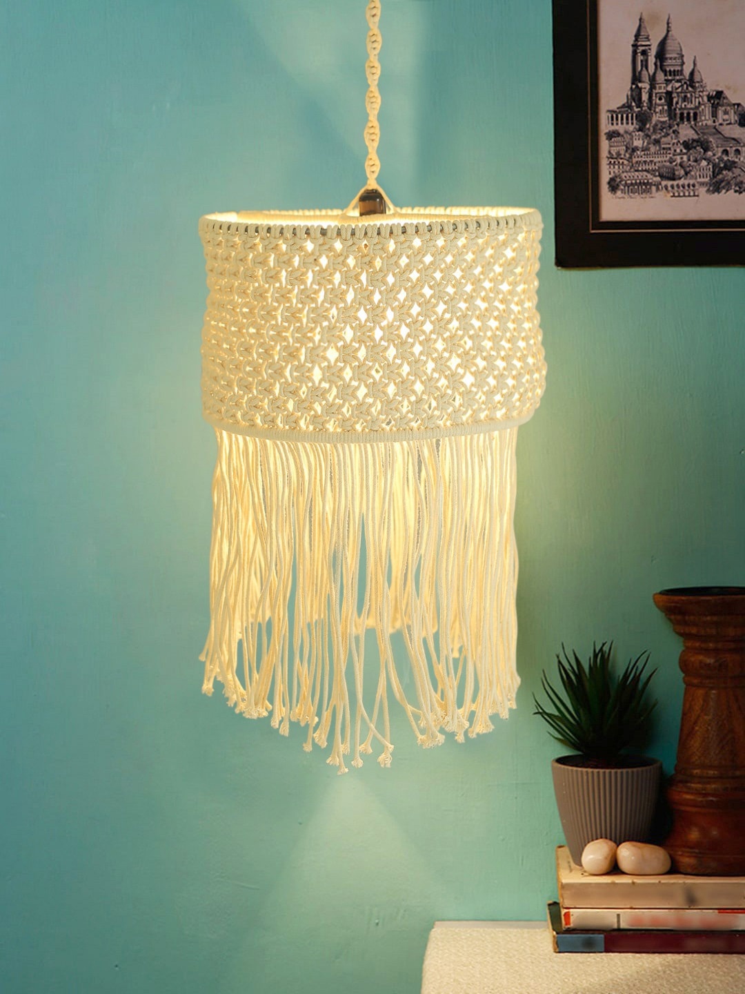 

BELLA TRUE Beige Macrame Lamp