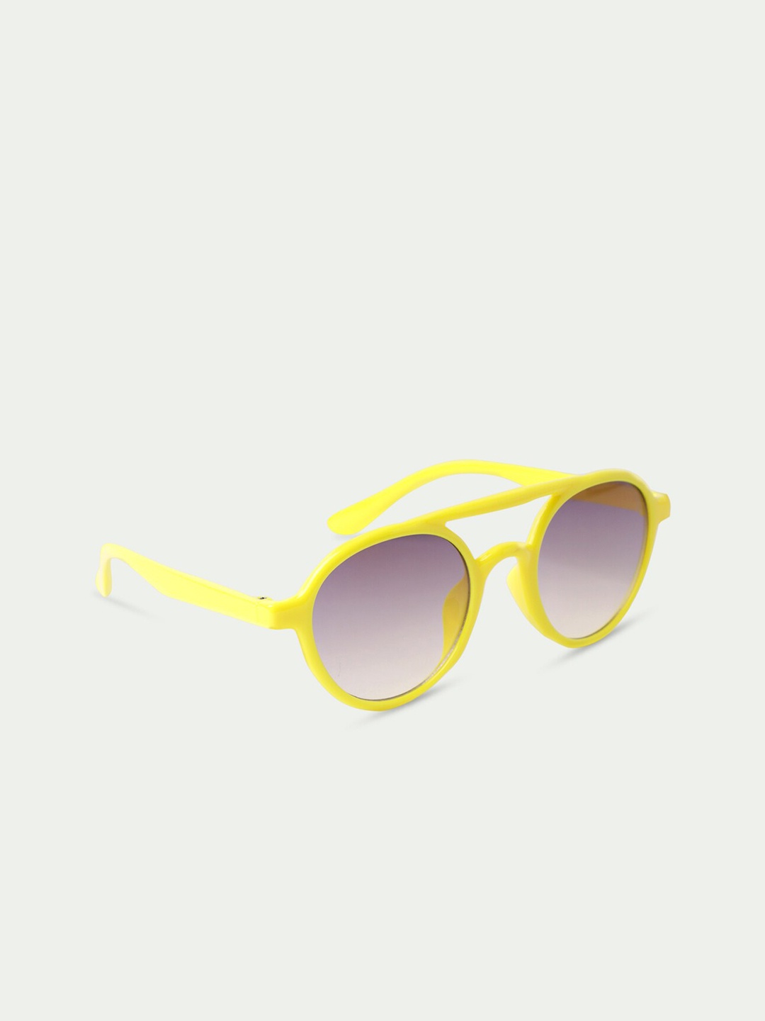 

DukieKooky Unisex Kids Grey Lens & Yellow Round Sunglasses & UV Protected Lens DKSG327F