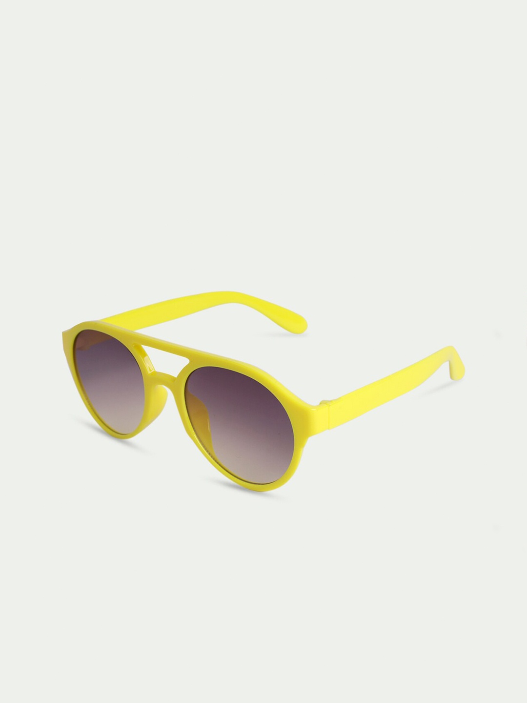 

DukieKooky Unisex Kids Grey Lens & Yellow Aviator Sunglasses with UV Protected Lens