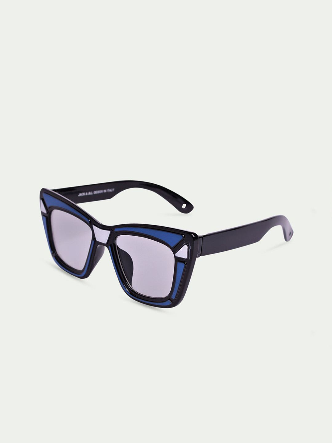 

DukieKooky Unisex Kids Grey Lens & Blue Square Sunglasses with UV Protected Lens