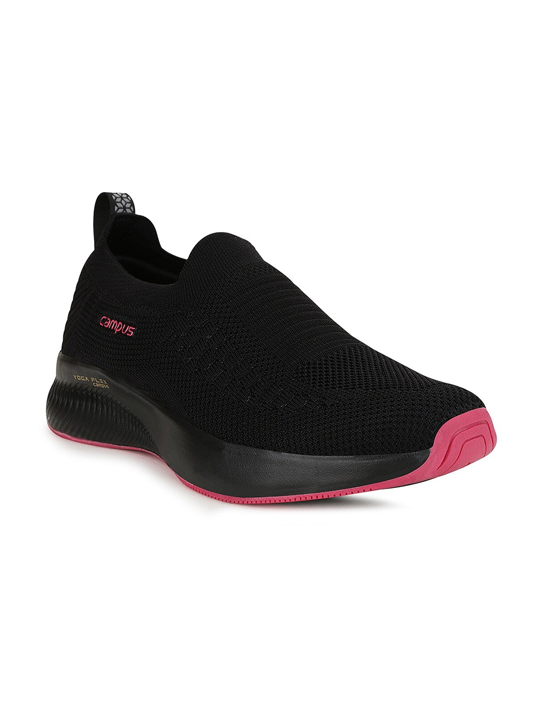 

Campus Women Black Mesh Running Shoes