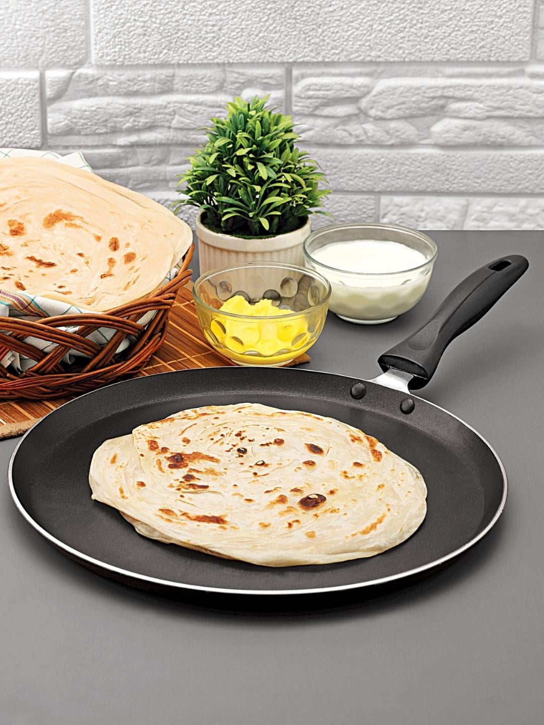 

MAGNUS Grey Aluminium Non-Stick Dosa Tava 27.5 cm