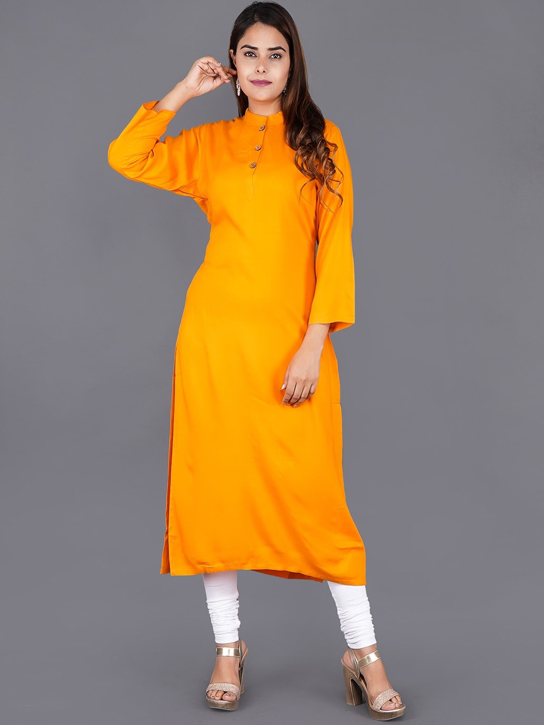 

KALINI Women Mustard Yellow Kurta
