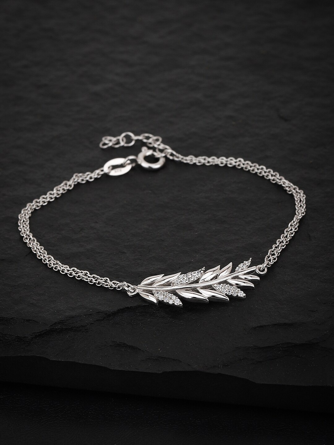 

VANBELLE Women 925 Sterling Silver Rhodium-Plated Bracelet