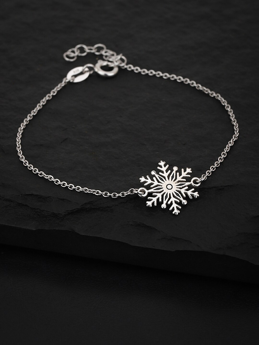 

VANBELLE Women 925 Sterling Silver Rhodium-Plated Link Bracelet