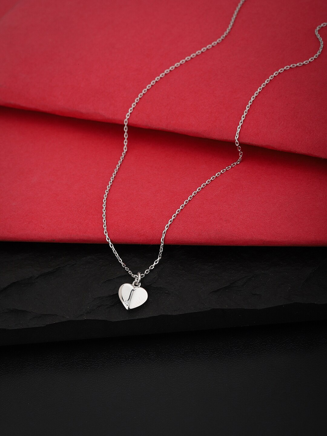 

VANBELLE 925 Sterling Silver Rhodium-Plated Necklace