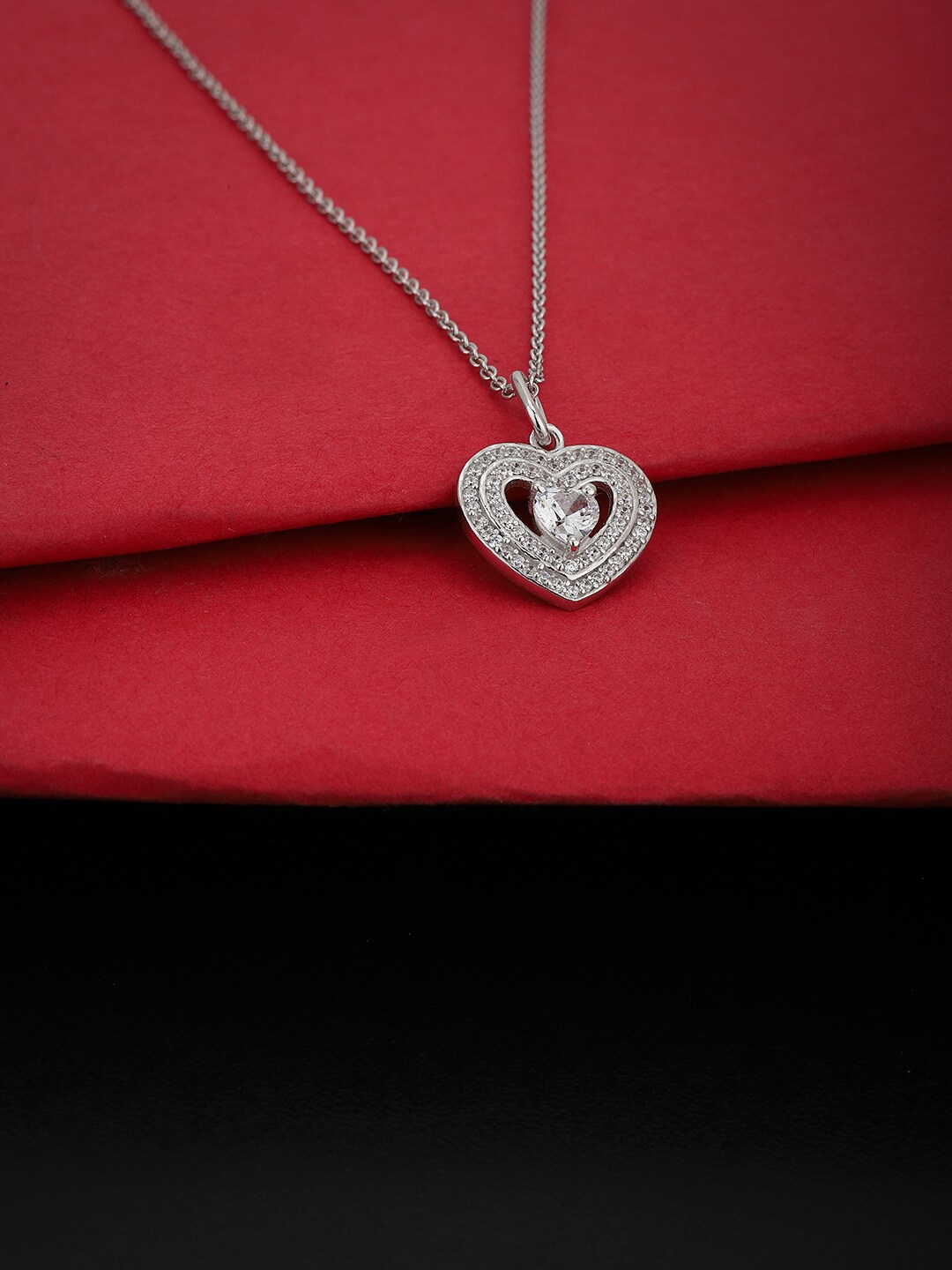 

VANBELLE 925 Sterling Silver Rhodium-Plated Necklace