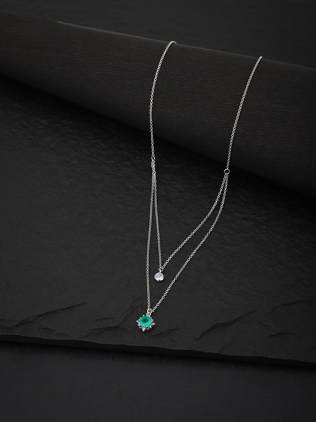 

VANBELLE 925 Sterling Silver Rhodium-Plated Necklace