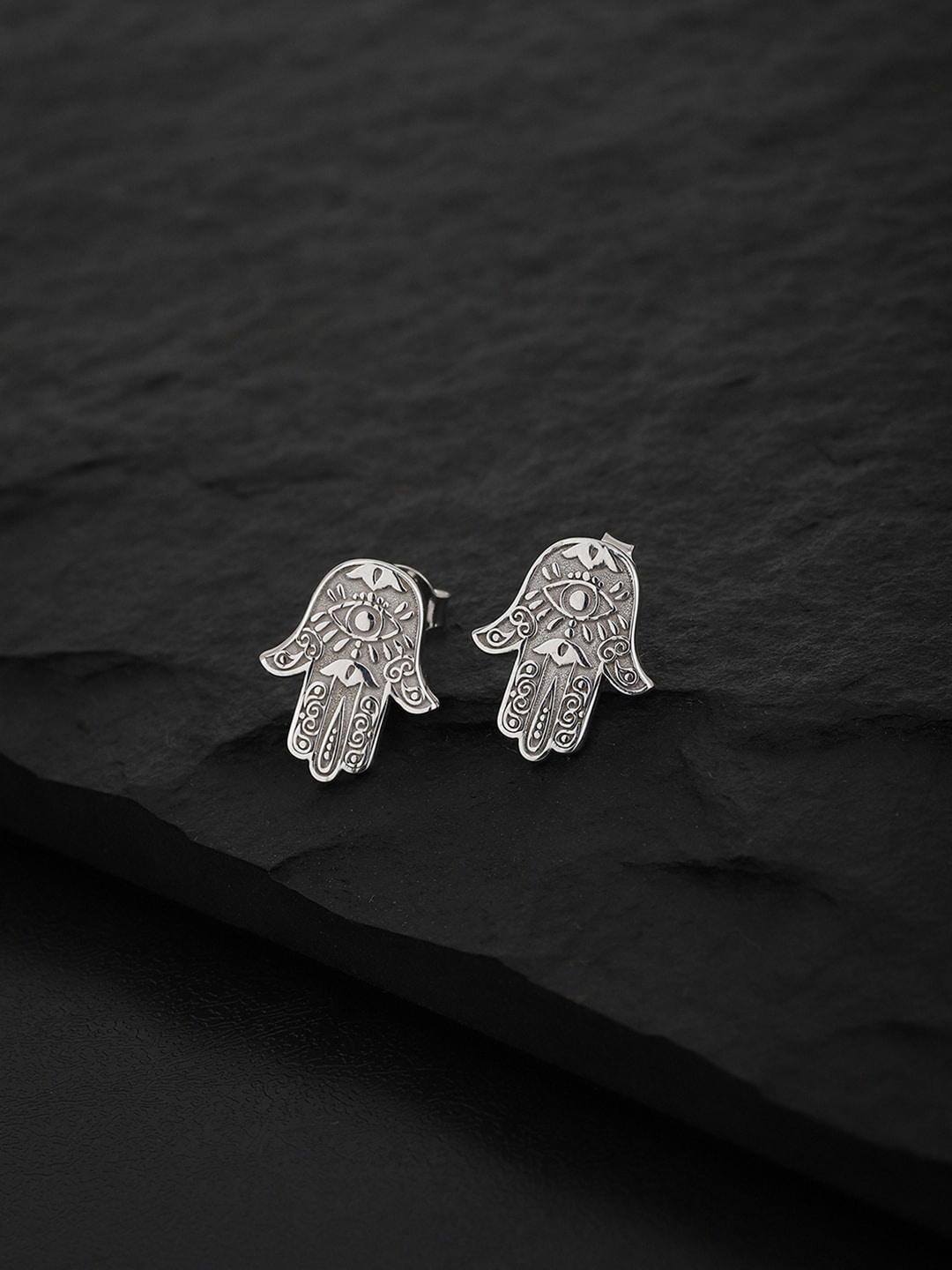 

VANBELLE Women 925 Sterling Silver Rhodium-Plated Stud Earrings