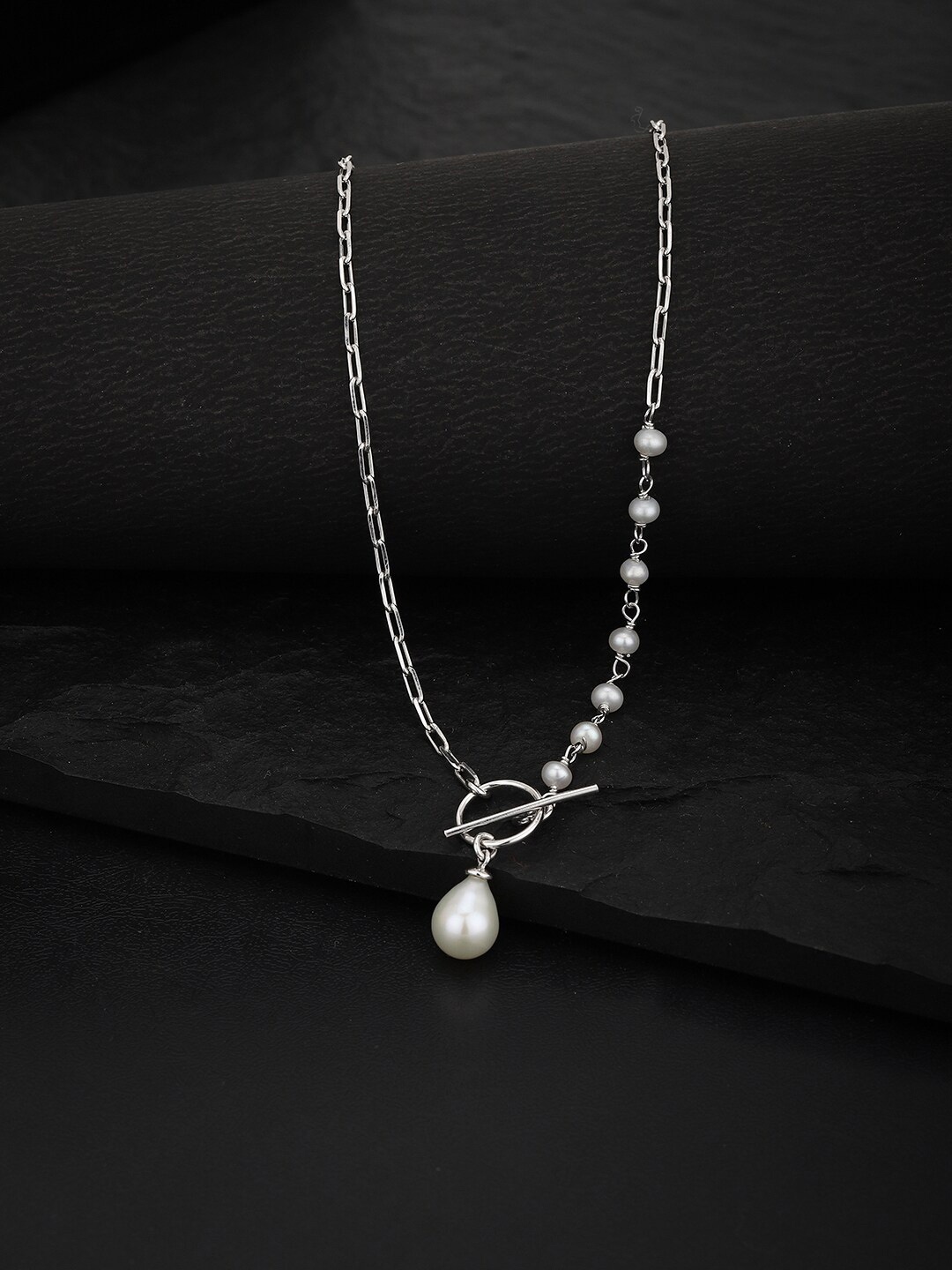 

VANBELLE 925 Sterling Silver Rhodium-Plated Necklace