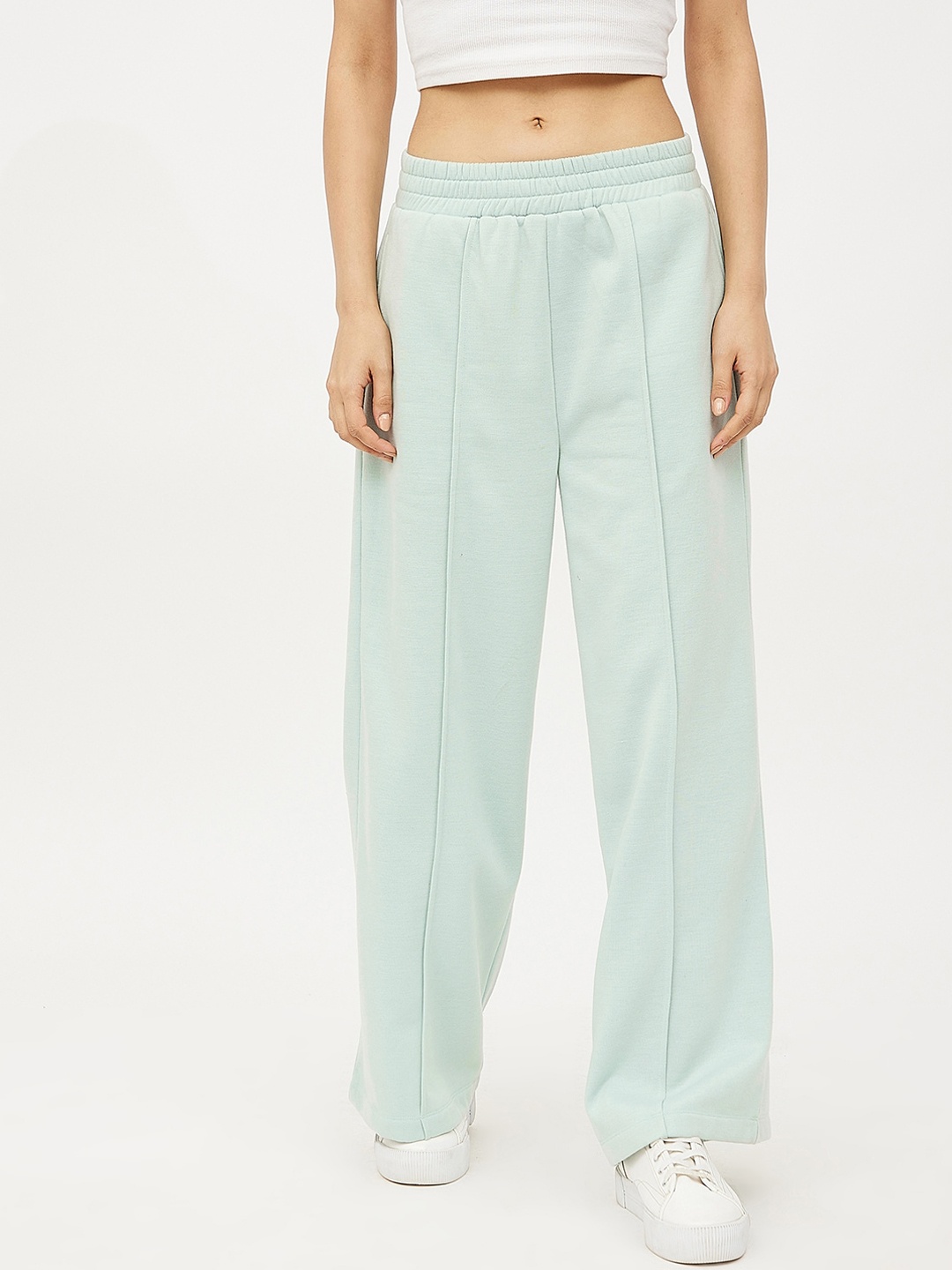 

Harpa Women Sea Green Solid Track Pants