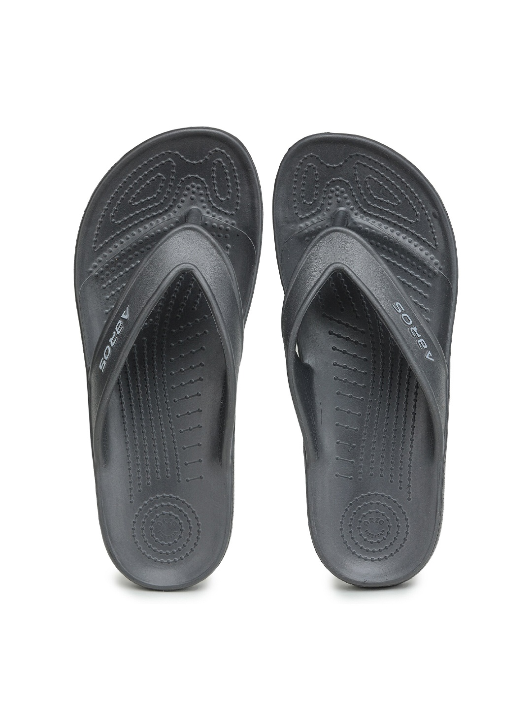 

ABROS Men Black Printed Rubber Thong Flip Flops