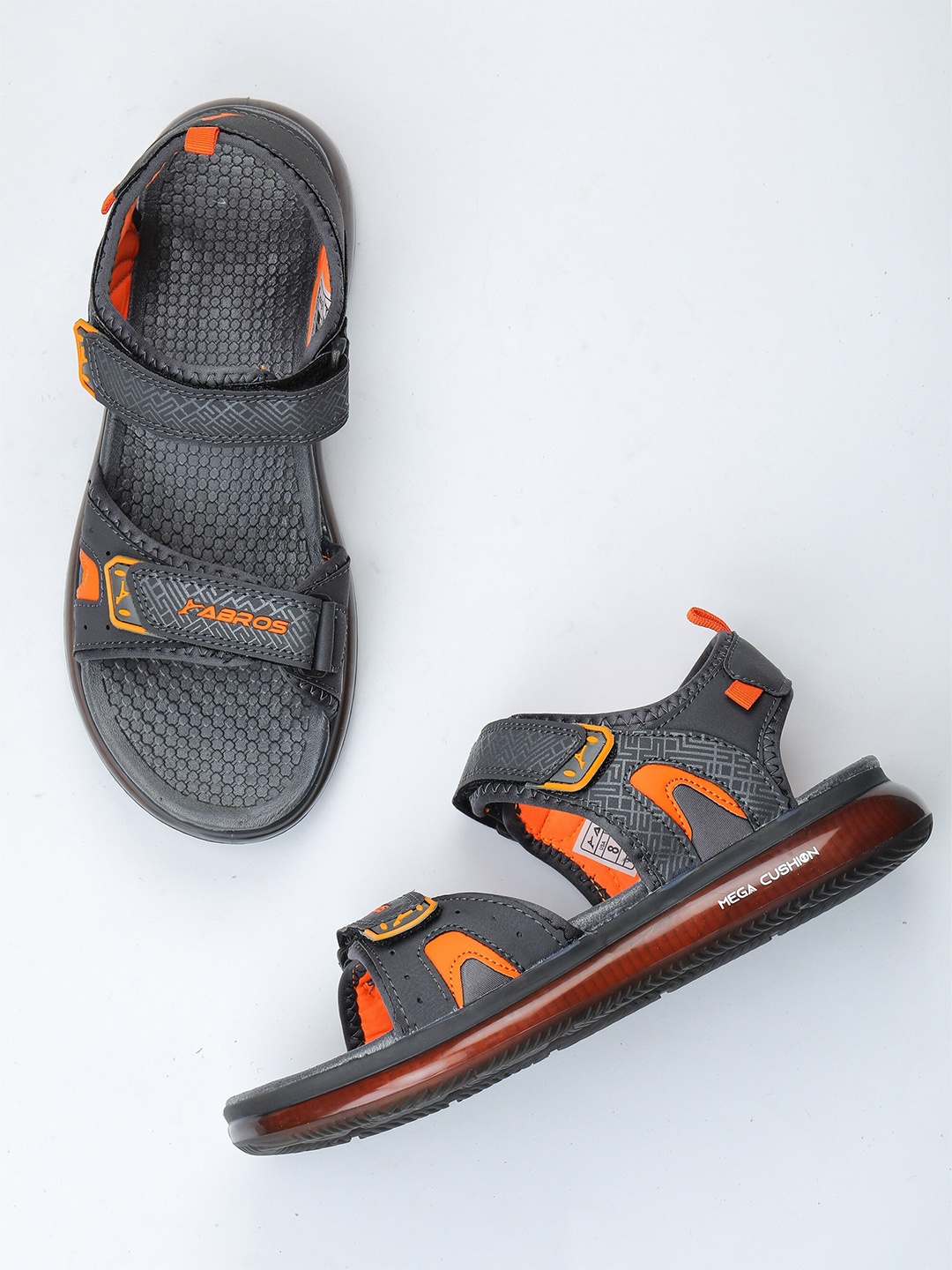 

ABROS Men Grey Comfort Sandals