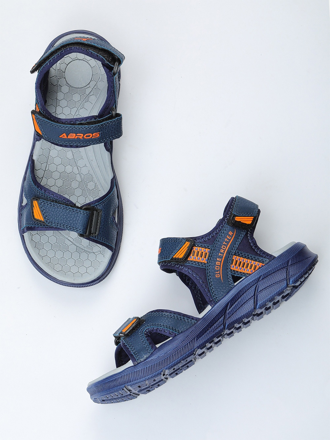 

ABROS Men Navy Blue Comfort Sandals