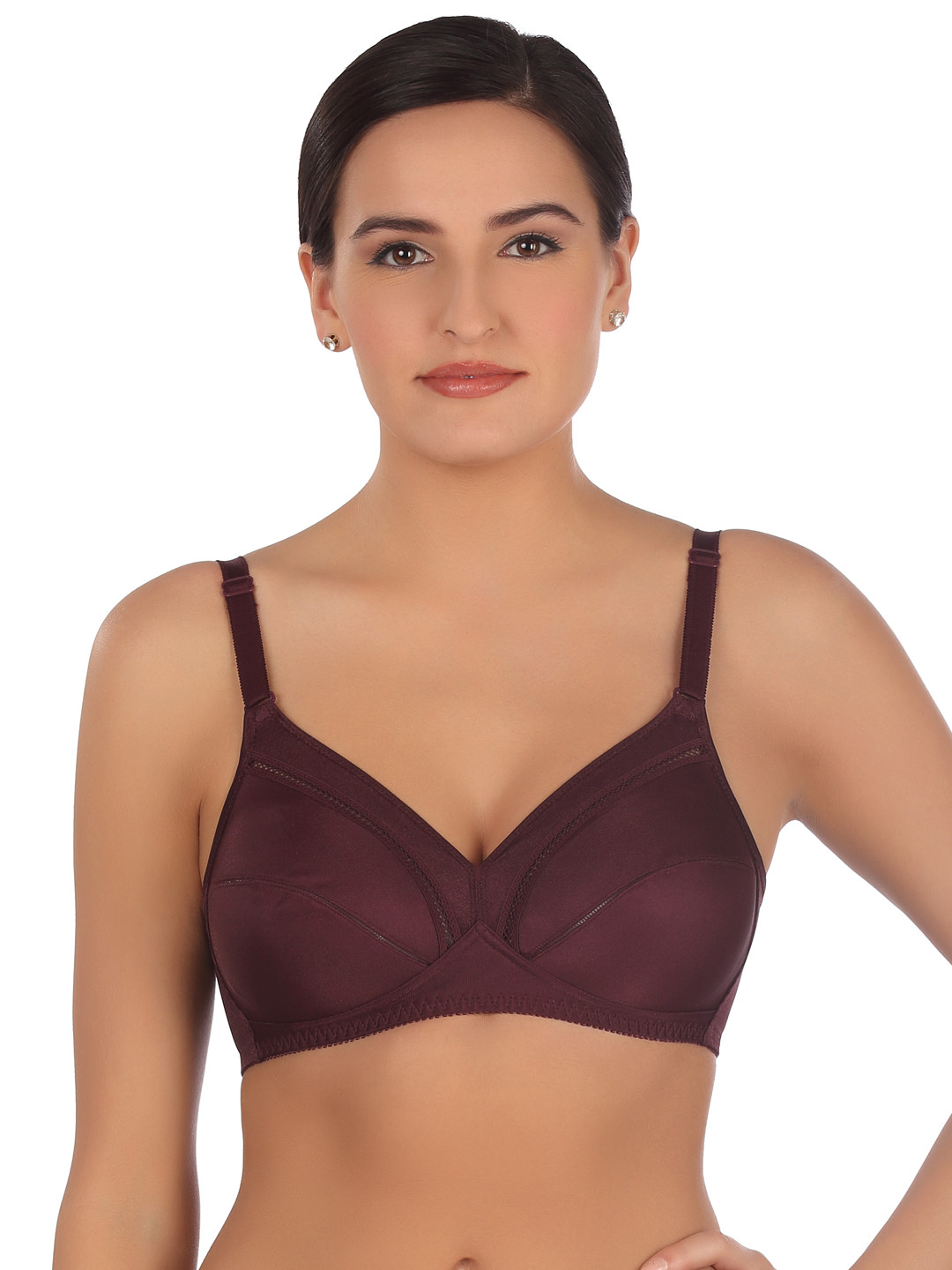 

Triumph Burgundy Form & Beauty 68 Wireless Non Padded Full Coverage Bra 202I610 EG