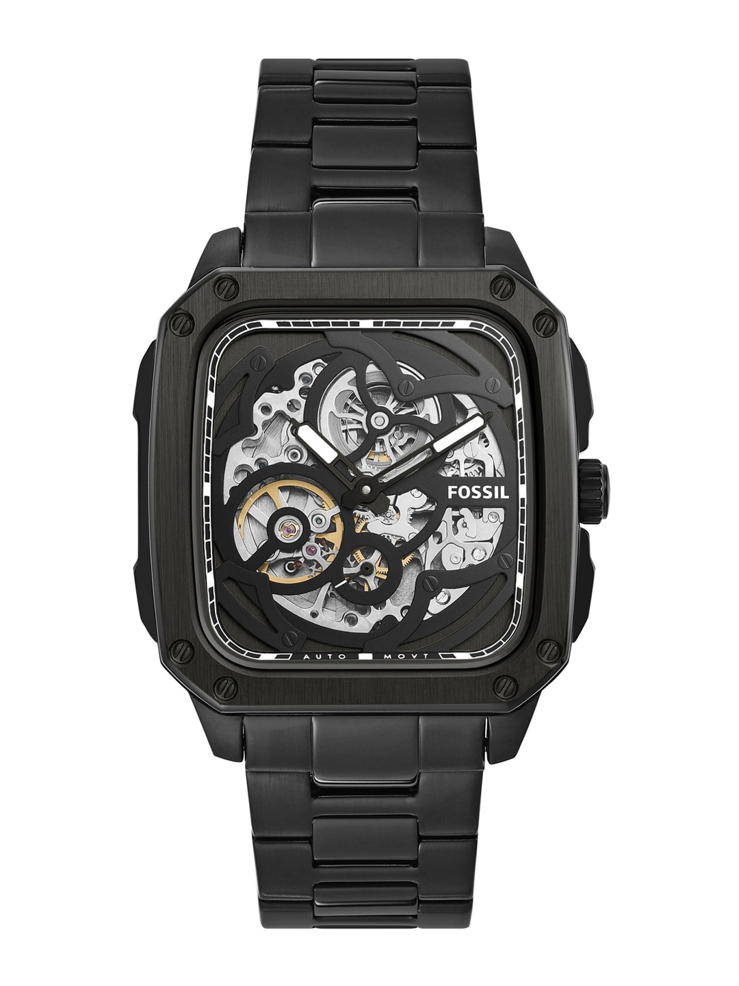 

Fossil Inscription Smoke Men Black Bracelet Style Analogue Watch ME3203, Grey