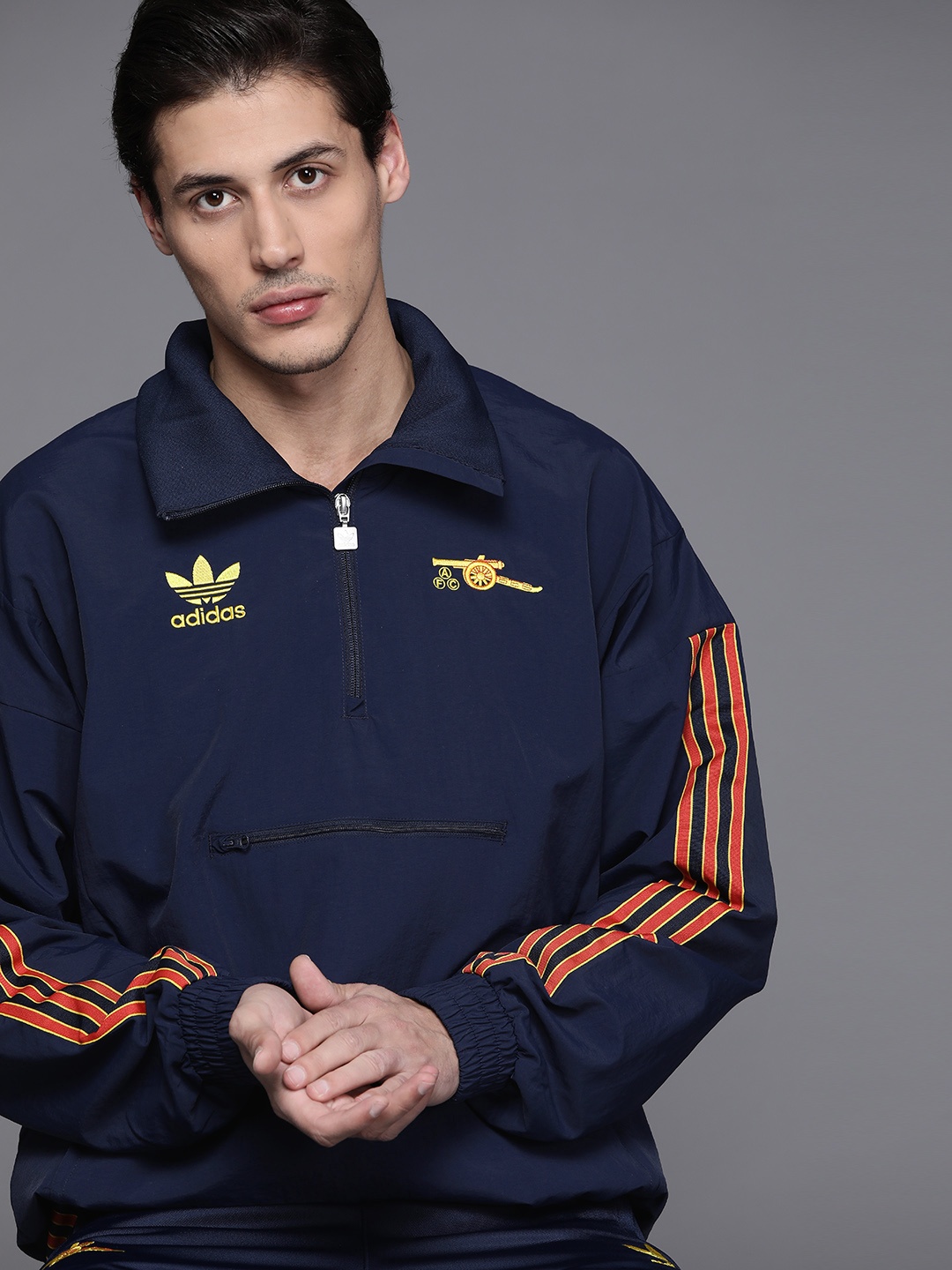 

ADIDAS Originals Men Navy Arsenal FC Windbreaker Jacket, Navy blue