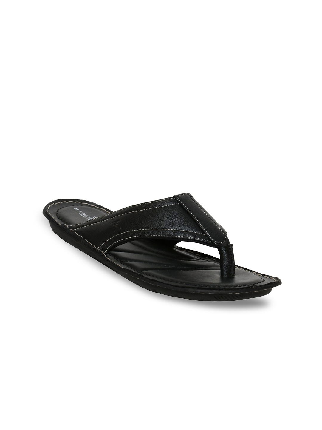 

MICHAEL ANGELO Men Black PU Comfort Sandals