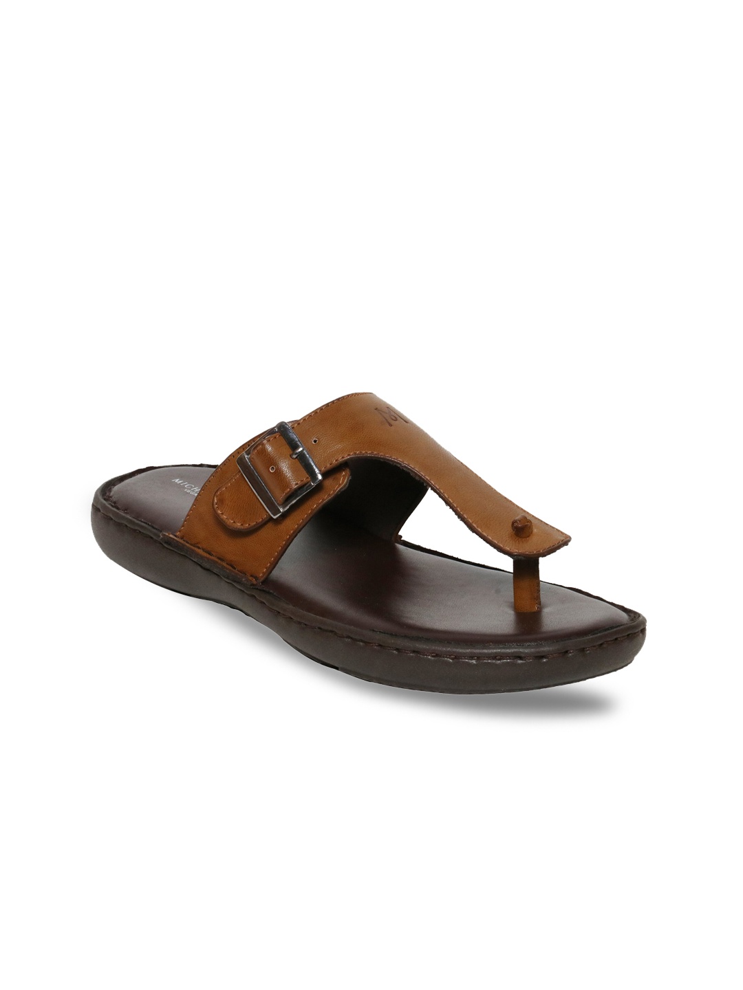 

MICHAEL ANGELO Men Tan PU Comfort Sandals