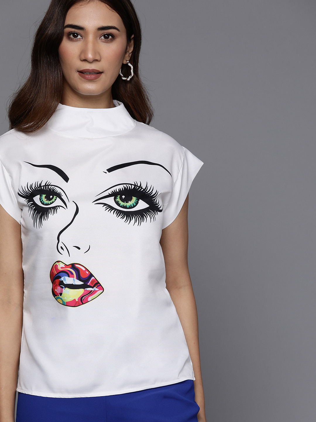 

JC Mode White Printed Top