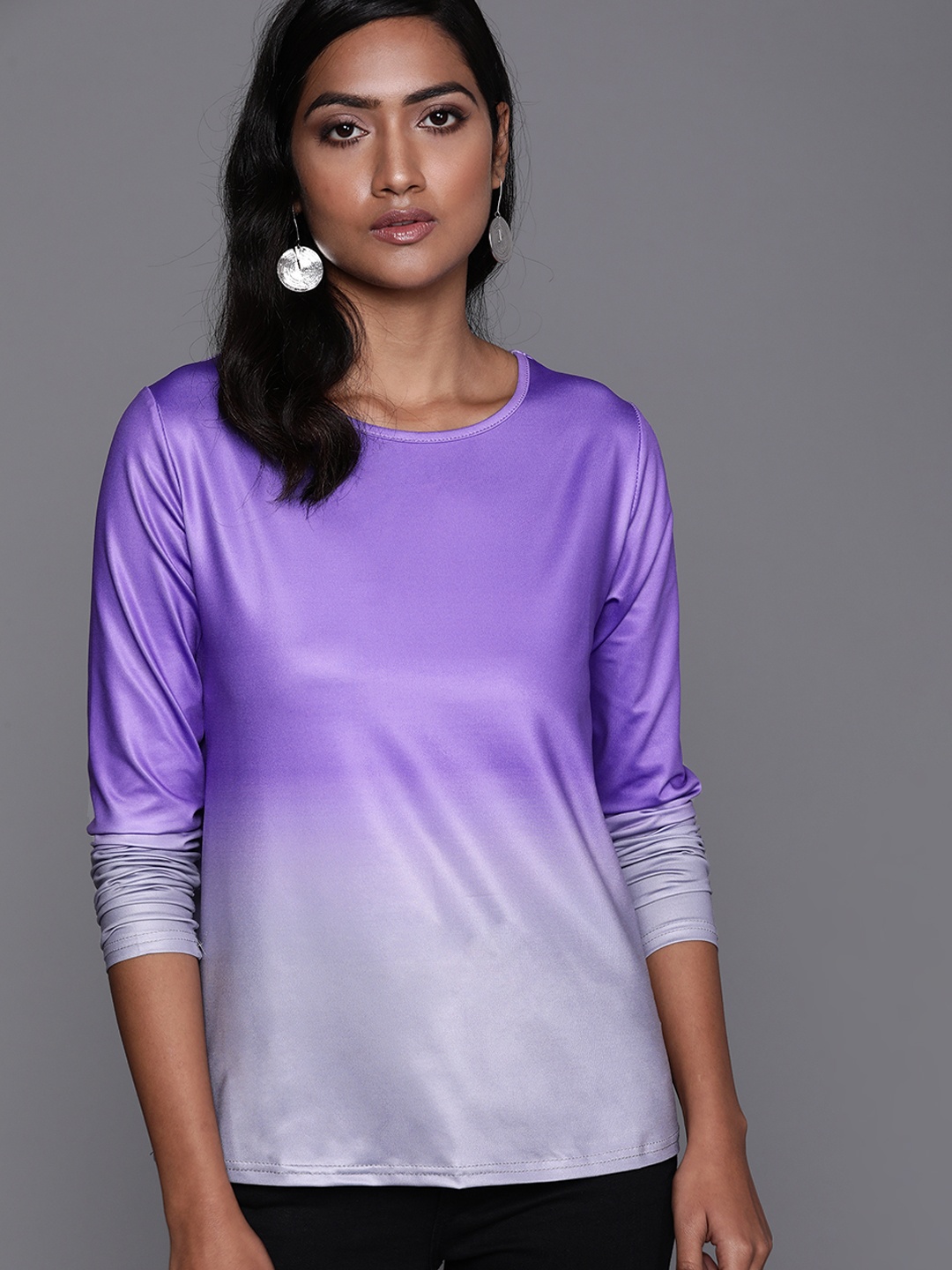 

JC Mode Purple & Grey Ombre Top