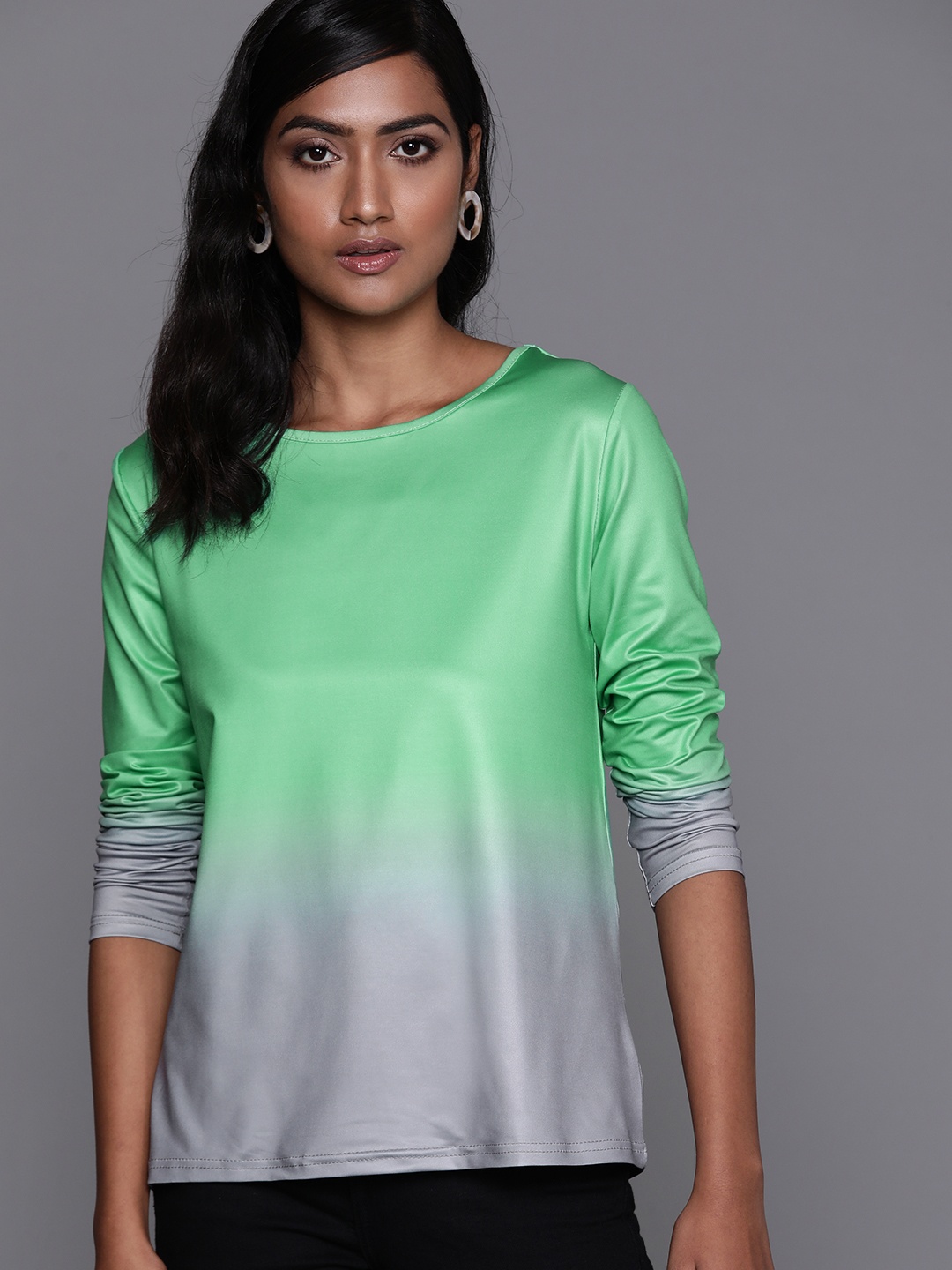 

JC Mode Green & Grey Ombre Top