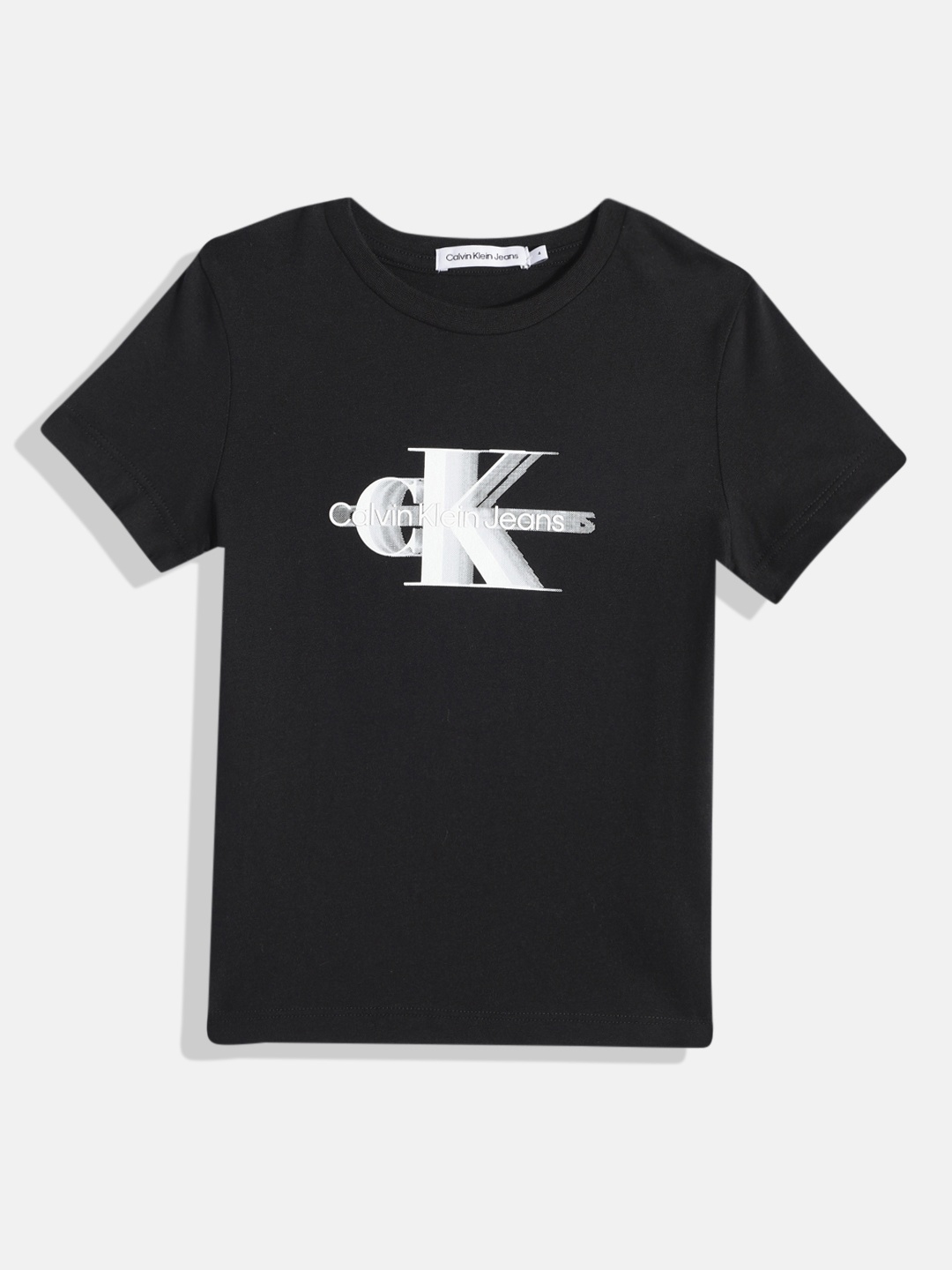 

Calvin Klein Jeans Boys Brand Logo Printed Organic Cotton T-shirt, Black