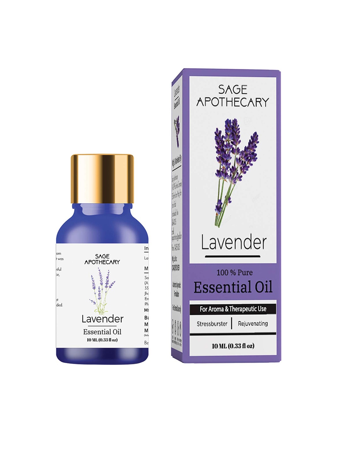 

SAGE APOTHECARY Lavender Essential Oil - 10ml, Blue