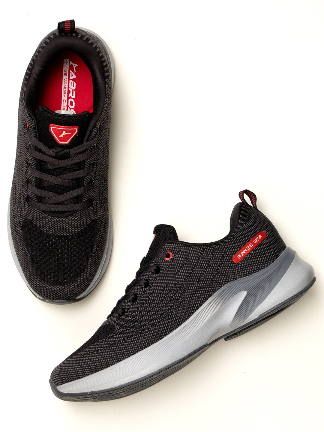 

ABROS Men Black Mesh ROBERT-PRO Running Shoes