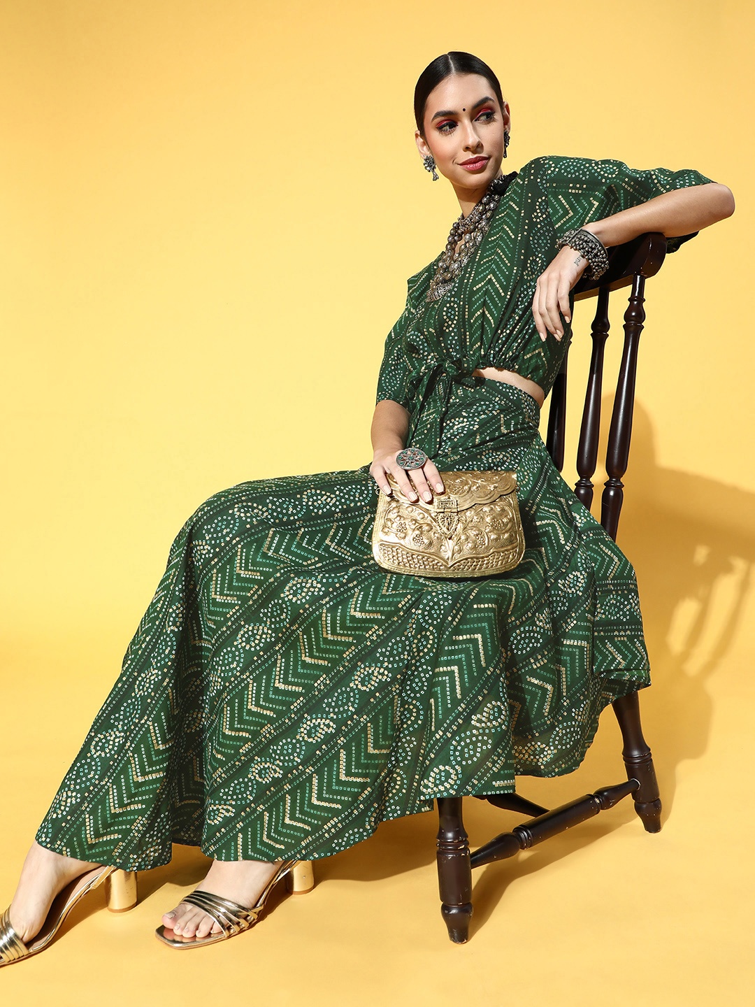 

InWeave Women Gorgeous Green Printed Co-Ords