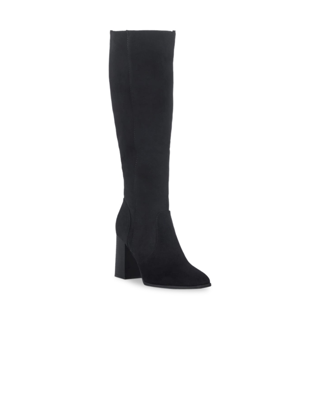 

London Rag Black High-Top Block Heeled Boots