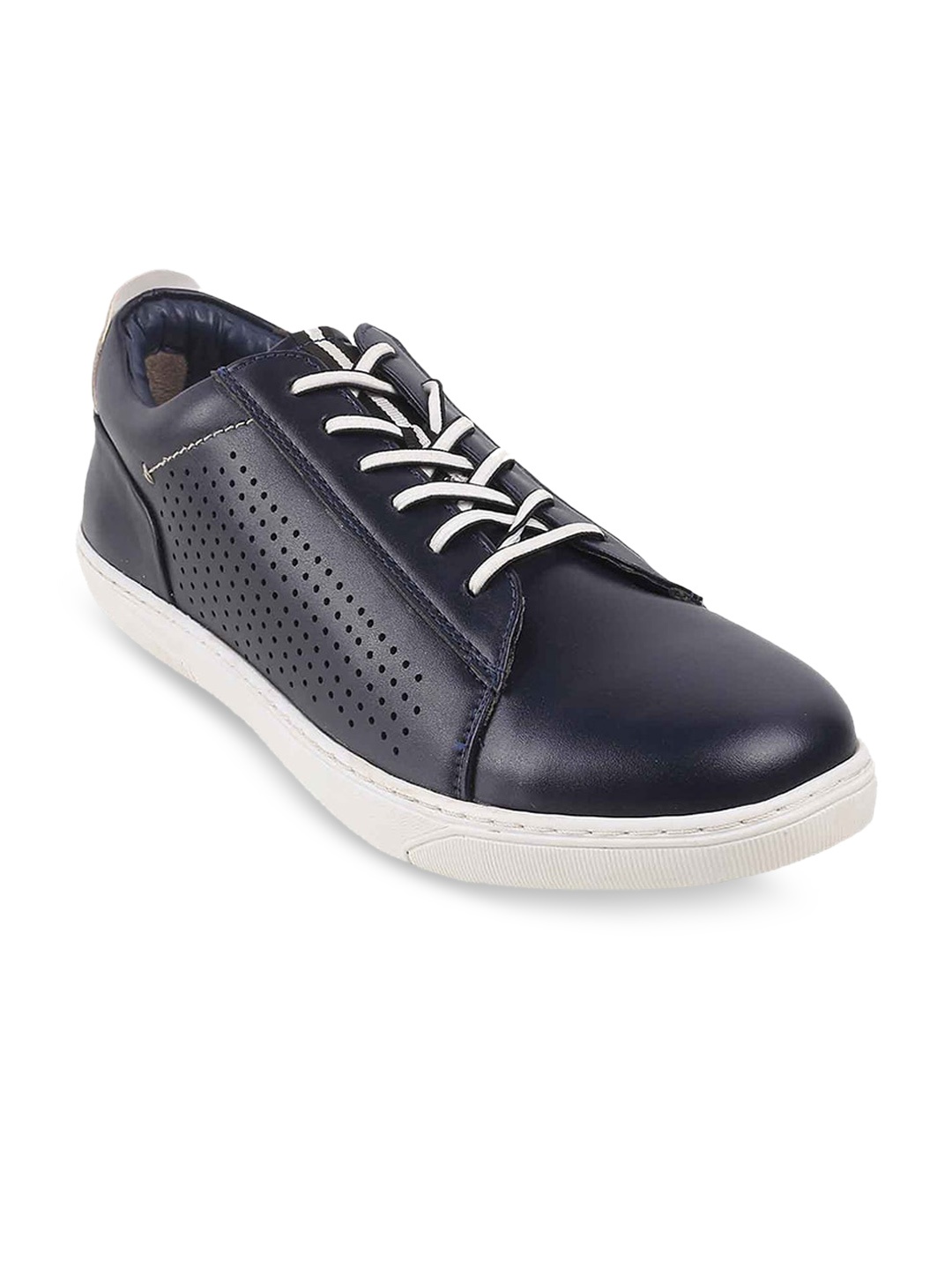 

Mochi Men Navy Blue Perforations Sneakers