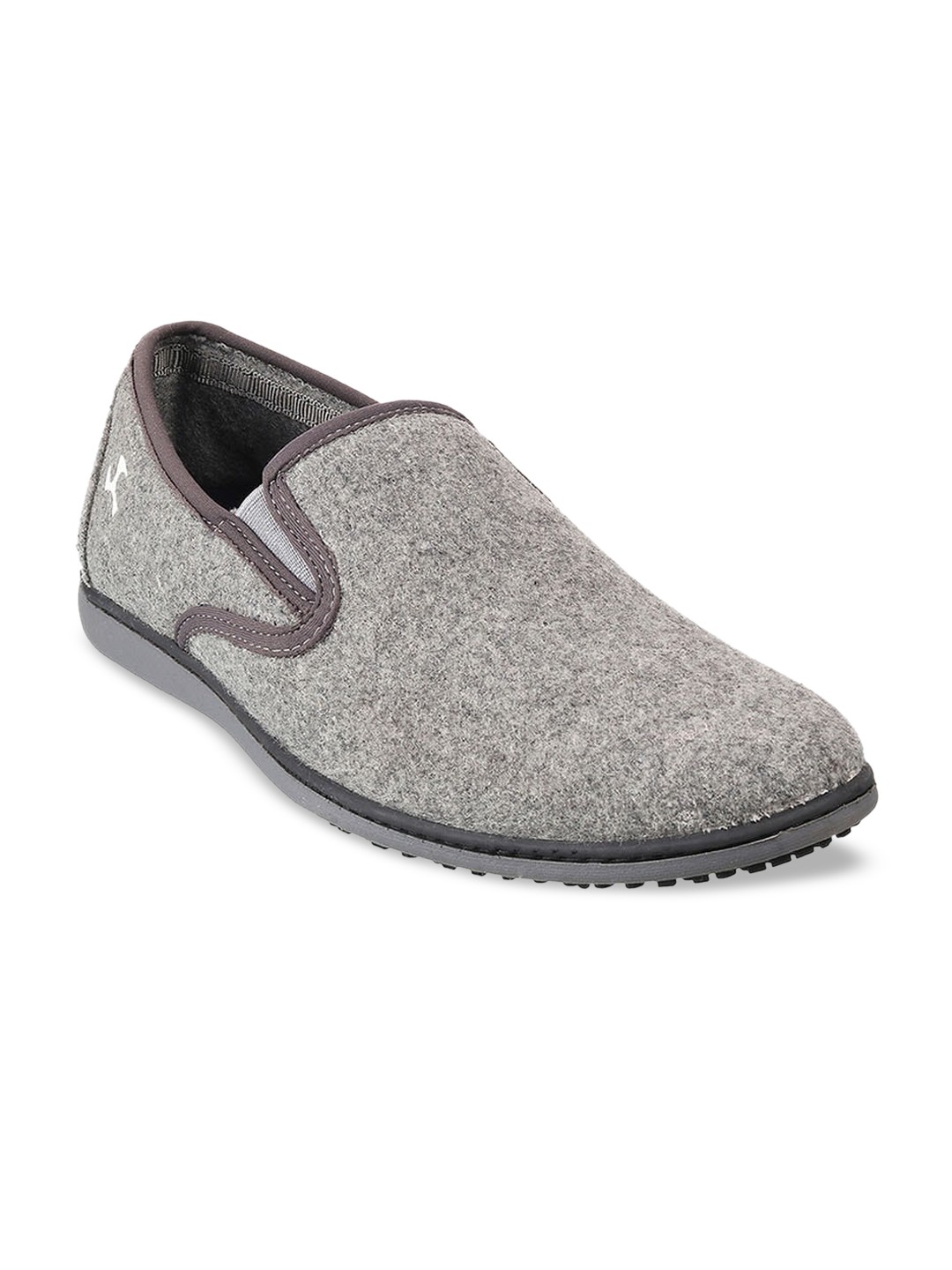 

Mochi Men Grey Colourblocked Slip-On Sneakers