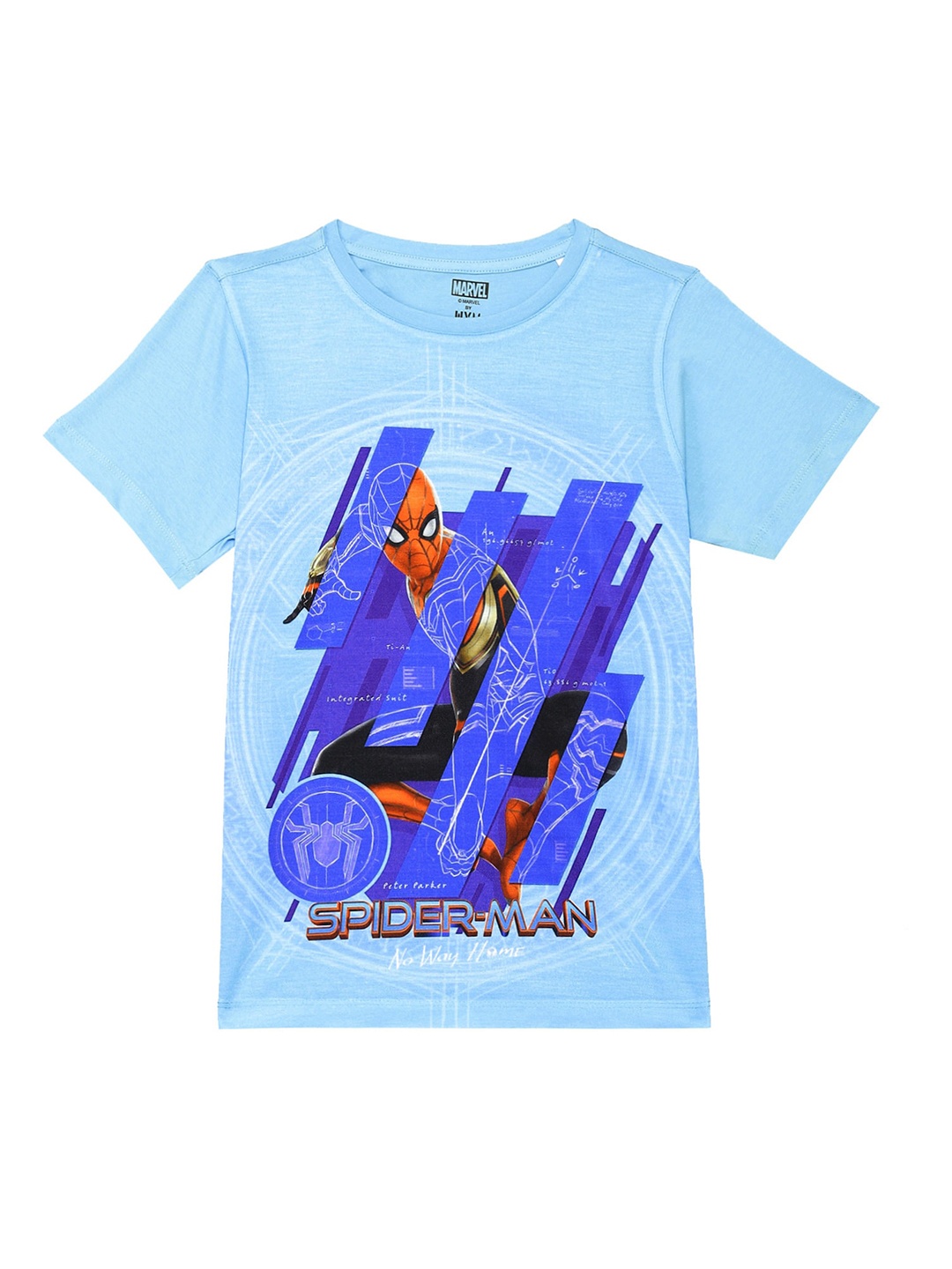 

Marvel by Wear Your Mind Boys Blue Spider-Man Printed T-shirt