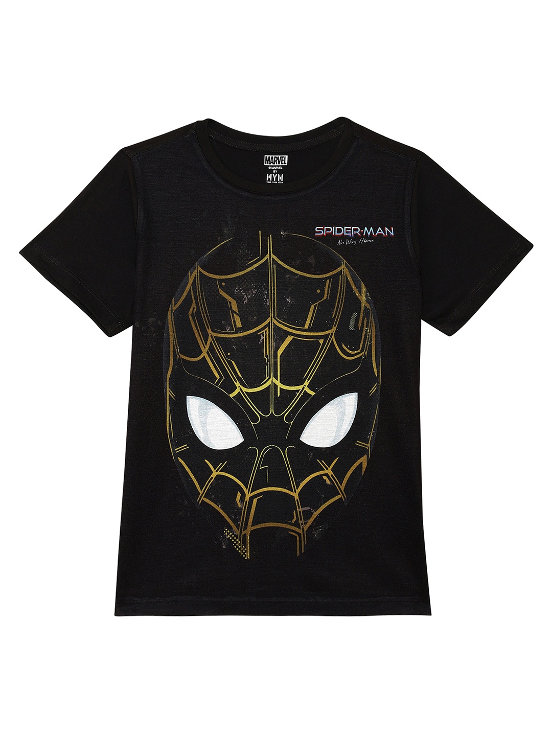 

Marvel by Wear Your Mind Boys Black Spider-Man Printed T-shirt