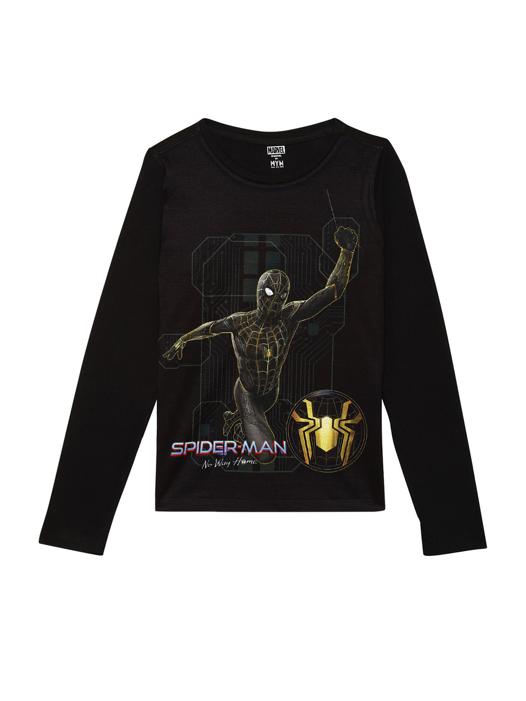 

Marvel by Wear Your Mind Boys Black Printed T-shirt