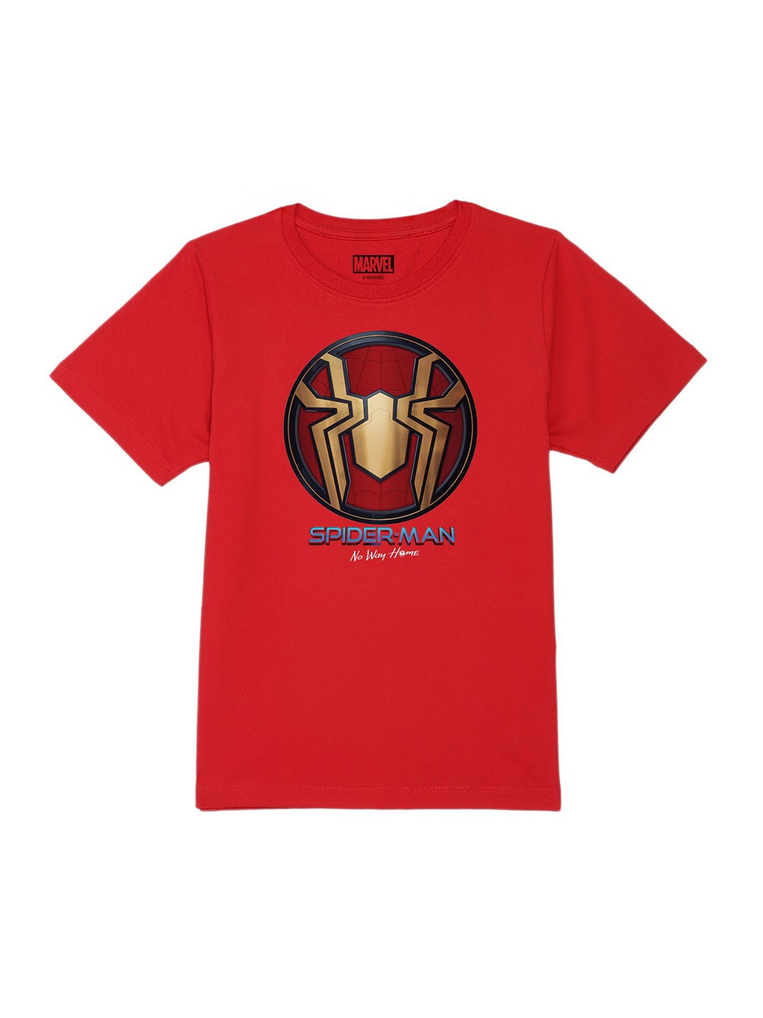 

Marvel by Wear Your Mind Boys Red Spider-Man Printed Pure Cotton T-shirt