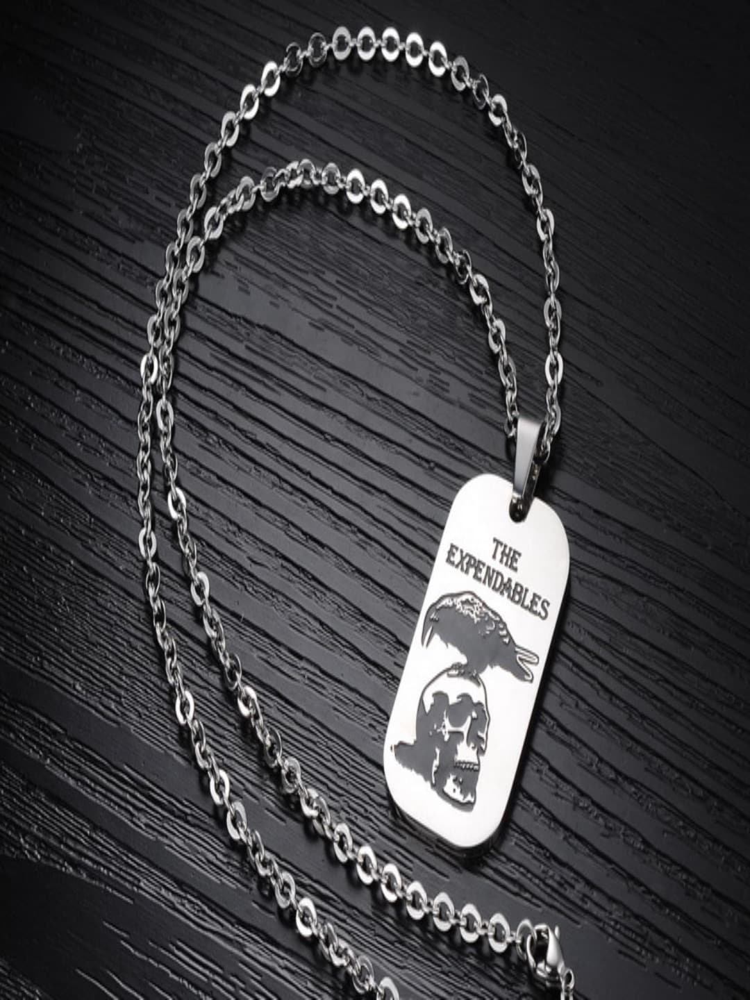 

AQUASTREET Men Silver-Plated The Expendables Pendant With Chain