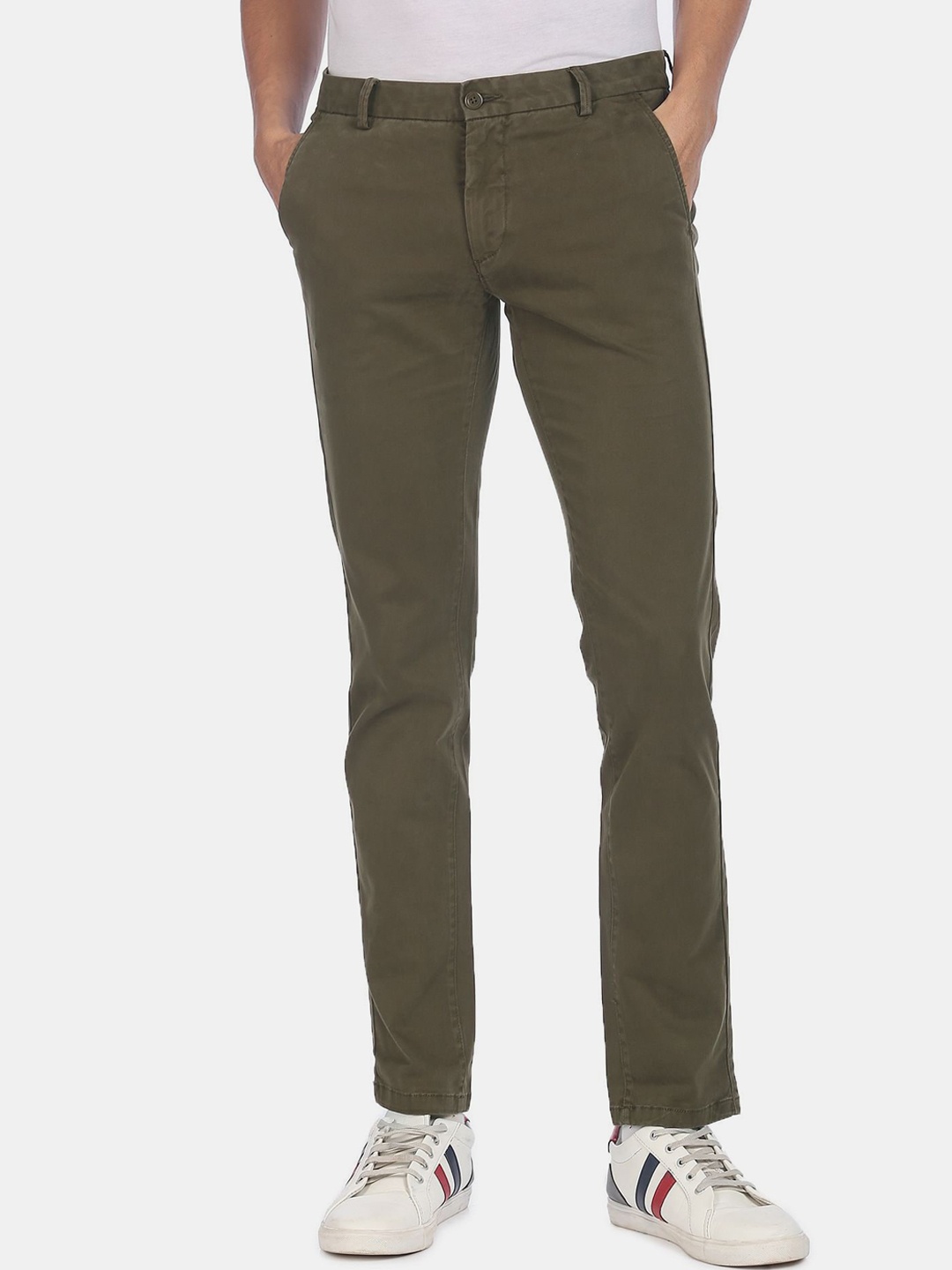 

Arrow Sport Men Olive Green Trousers